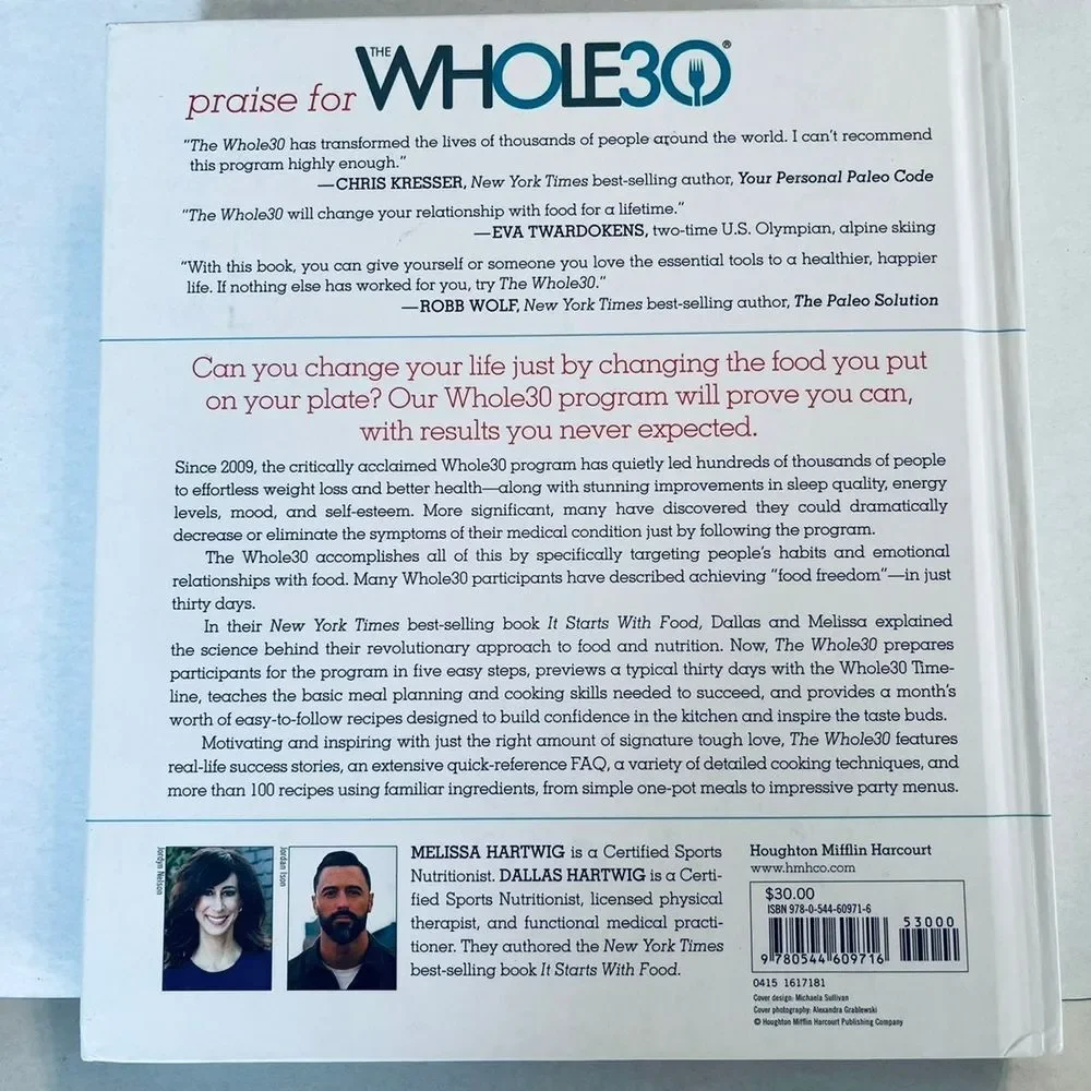 Whole 30 Book‎ by Melissa Hartwig and Dallas Hartwig Like new condition.
